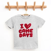 The Juniper Shop - Youth Short Sleeve Graphic T-Shirt I Love Game Days Puff Print