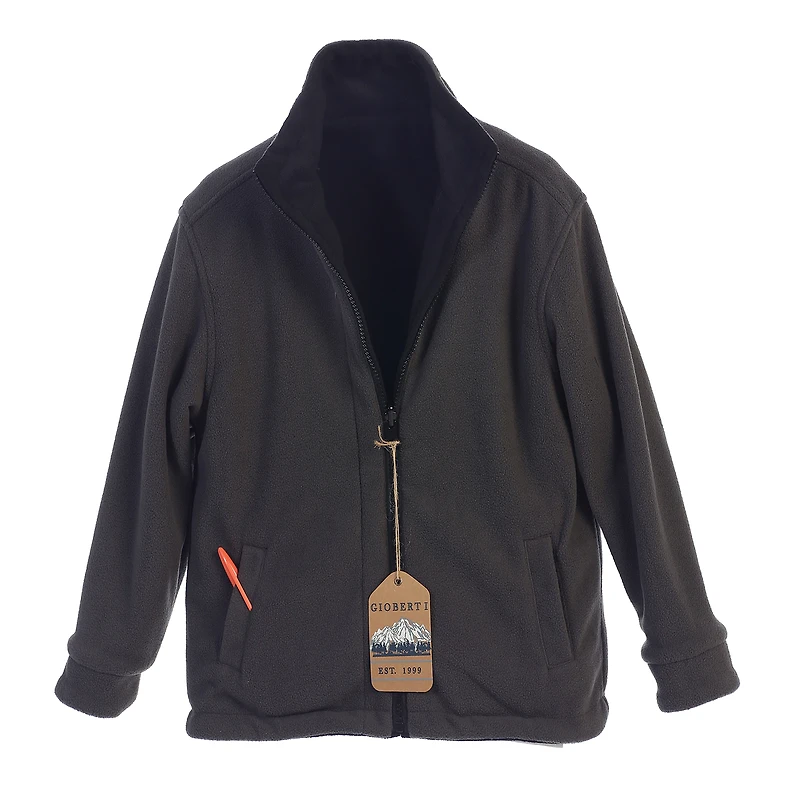 Gioberti Boy's Zip Up Reversible Polar Fleece Heavy Jacket