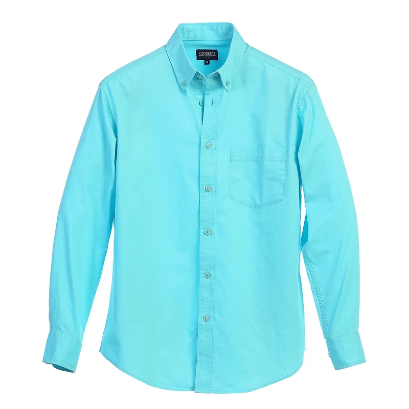 Gioberti Men's 100% Cotton Long Sleeve Casual Twill Oxford Shirt