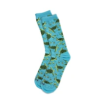 MeMoi Turtle Time Bamboo Blend Crew Socks