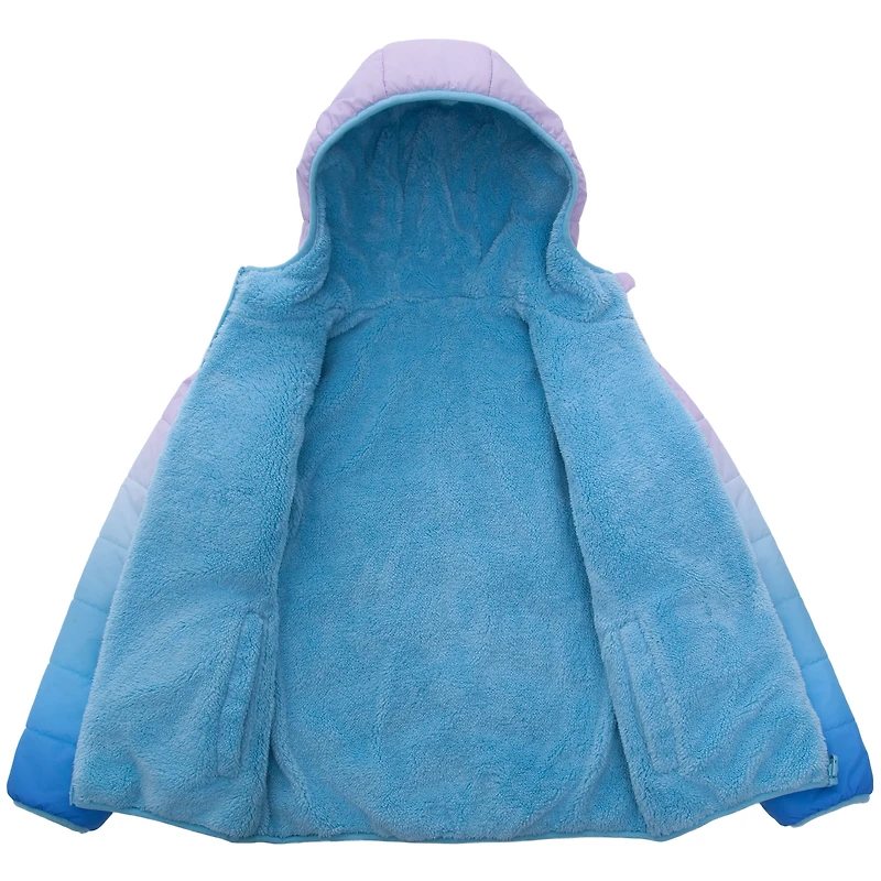 Rokka&Rolla Little & Big Kid Girls Reversible Fleece Puffer Jacket
