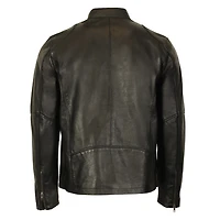 Gioberti Men's Sheepskin Classic Style Leather Jacket