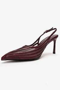 Prologue Shoes Womens Eleana Slingback Mesh Stiletto Pump