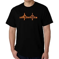LA Pop Art Men's Word T-Shirt - San Francisco Golden Gate Bridge