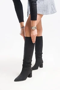 Prologue Shoes Womens Vianella Block Heel Knee High Boot