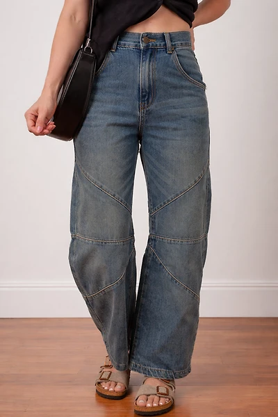 Threaded Pear Women's Alaya Straight High Waist Jeans