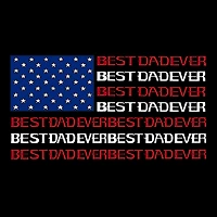 LA Pop Art Men's Word T-Shirt - Best Dad Ever Flag