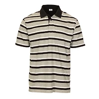 Gioberti Men's Regular Fit Stripe Short Sleeve Polo w/ Pocket