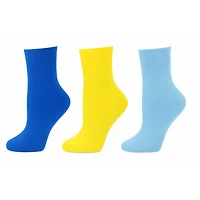 Wear Sierra Women's Combed Cotton Ankle Turn Cuff 3 Pair Pack Socks