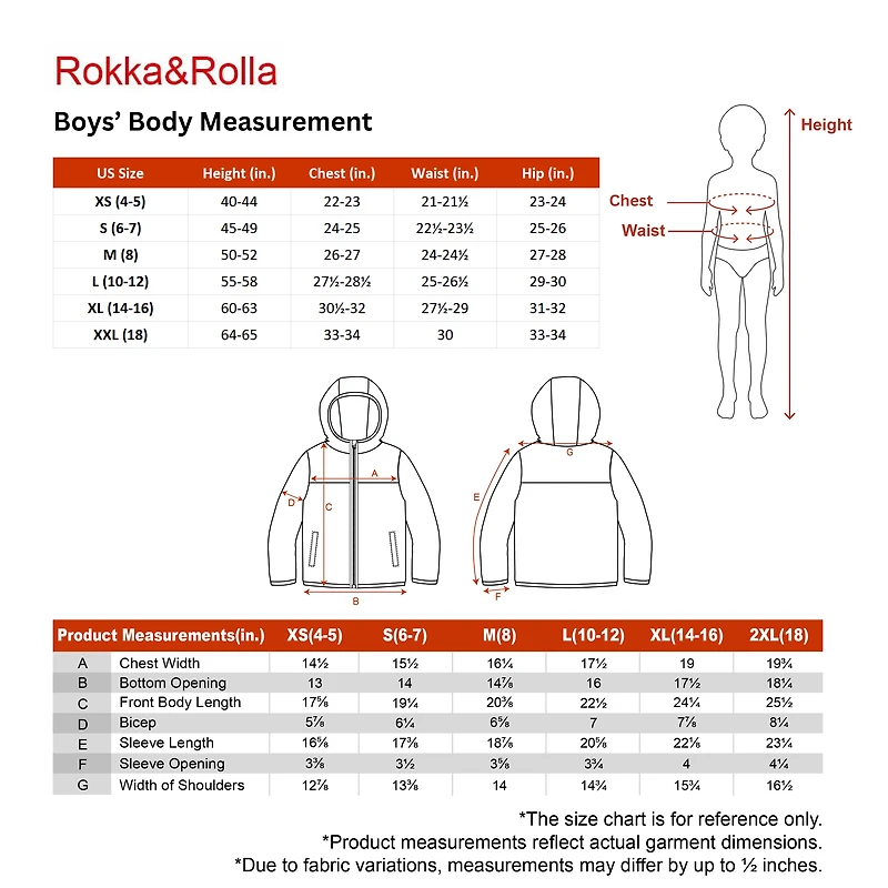 Rokka&Rolla Little & Big Kid Boys Fleece Jacket