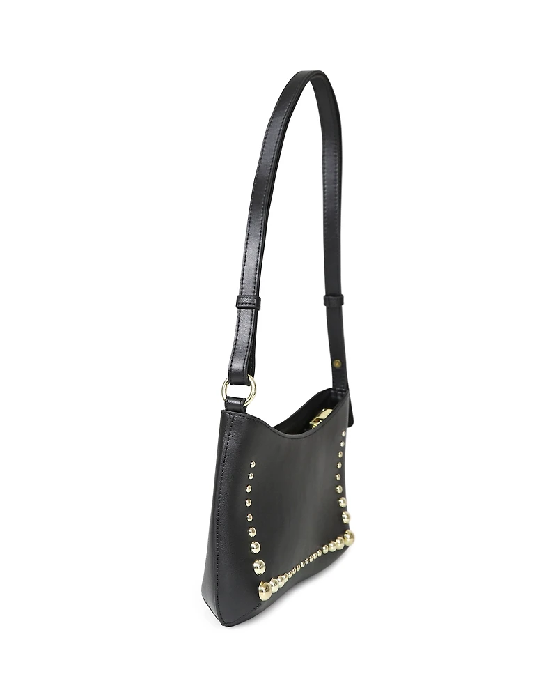 Belle & Bloom Womens Girls Like Us Studded Leather Shoulder Bag