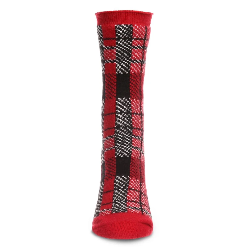 MeMoi Women's Plaid Buttersoft Cozy Crew Socks