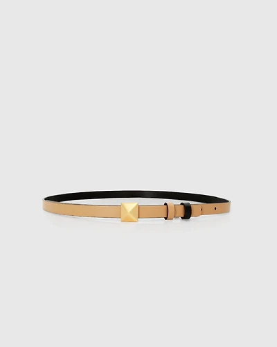 Belle & Bloom Womens Cleopatra Pyramid Stud Leather Belt