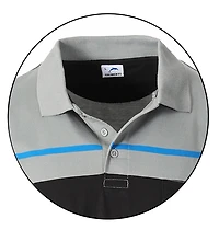 Gioberti Men's Single Stripe Polo Shirt With Pocket