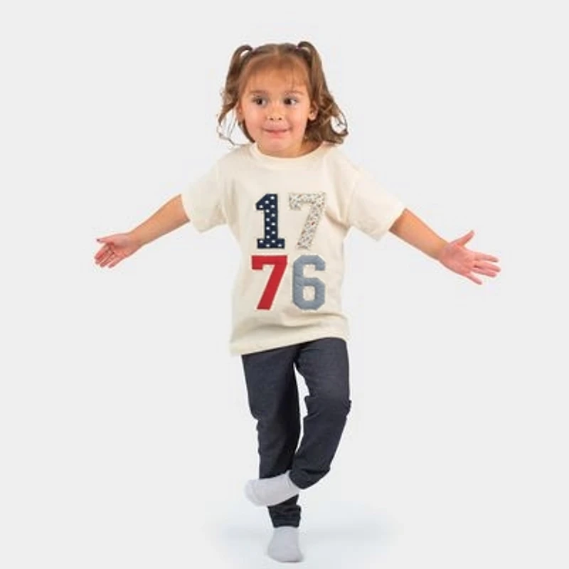 The Juniper Shop - 1776 Stacked Faux Patchwork Toddler Short Sleeve Graphic T-Shirt