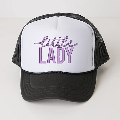 The Juniper Shop - Embroidered Little Lady Youth Graphic Foam Trucker Hat