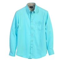 Gioberti Men's 100% Cotton Twill Oxford Shirt with Contrast
