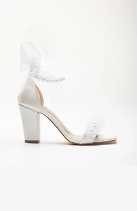 Forever & Always Womens Krystal Lace Bridal Sandals with Pearls