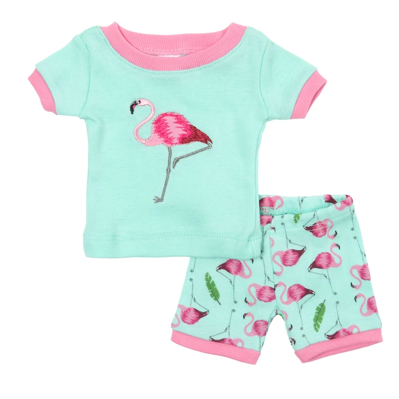 Leveret Girl & Doll Matching Short Sleeve Cotton Animal Pajama Sets