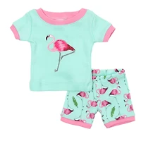 Leveret Girl & Doll Matching Short Sleeve Cotton Animal Pajama Sets