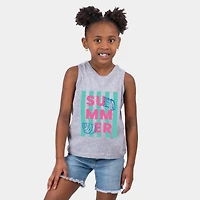 The Juniper Shop - Summer Stripes Seashells Youth Tank Top
