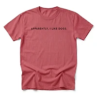 undefined - Apparently, I Like Dogs Men's Garment Dyed Graphic T-Shirt