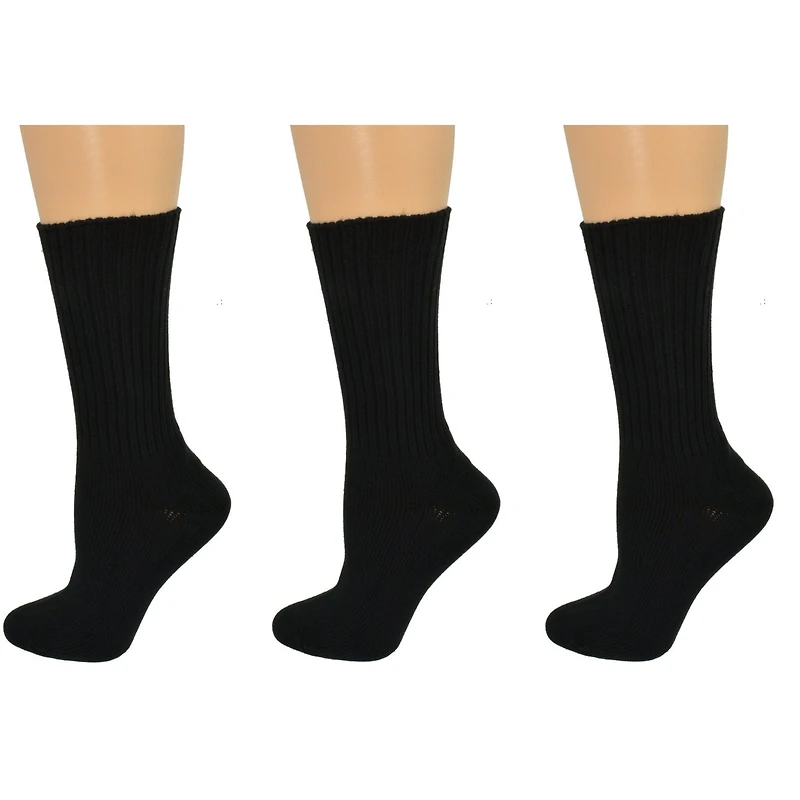 Wear Sierra Women's Cotton Crew Socks 3 Pack