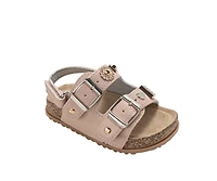 bebe Toddler Girl's Double Buckle Sandals with Back Strap