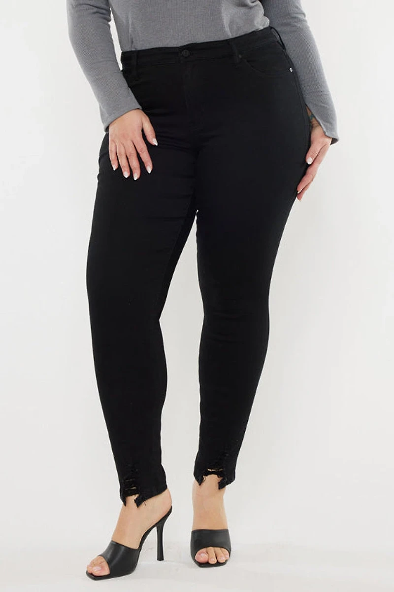 Kancan Women's Plus High Rise Ankle Skinny Jeans Jones
