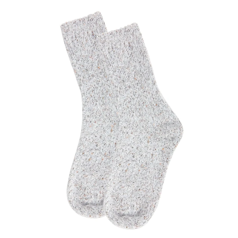 MeMoi Women's Pretty Plush Glitter Crew Socks