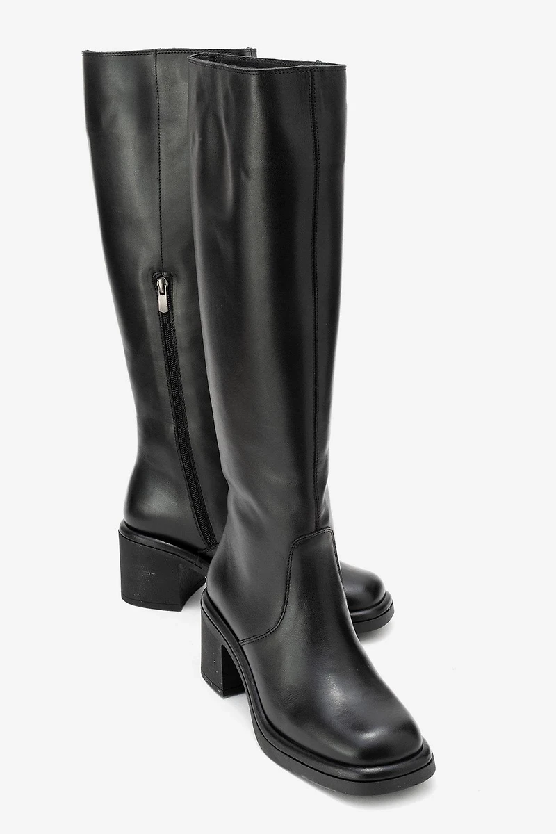 Forever & Always Womens Fros Leather Knee High Boot