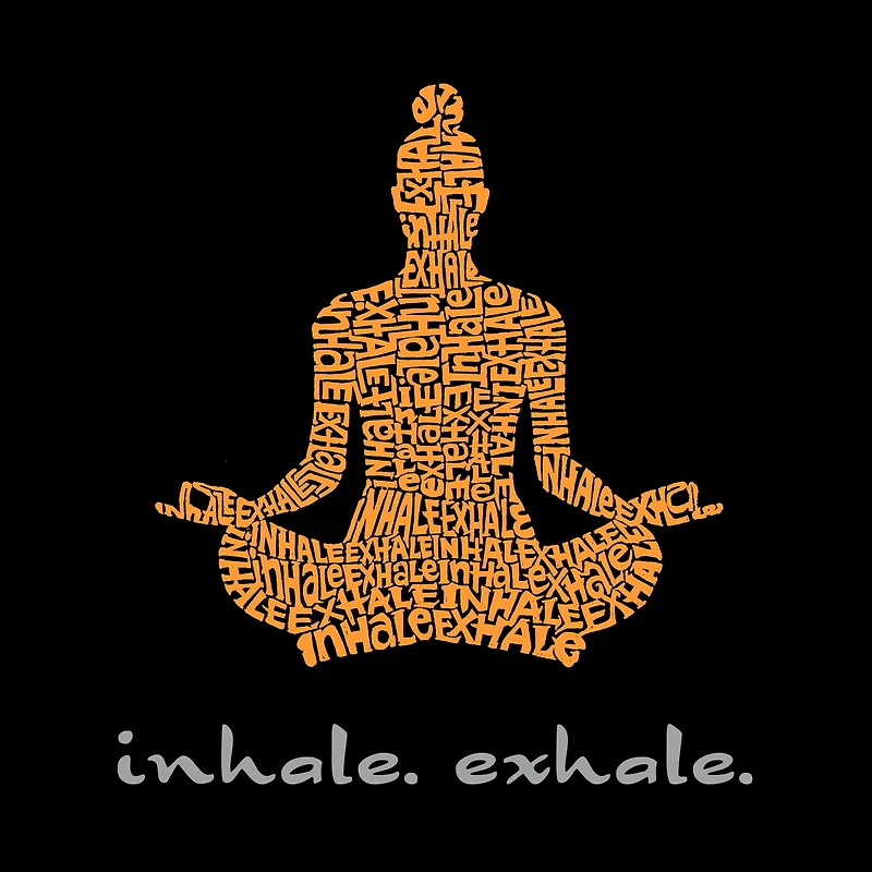LA Pop Art Men’s Inhale Exhale Word T-Shirt