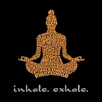 LA Pop Art Men’s Inhale Exhale Word T-Shirt