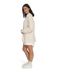 Belle & Bloom Womens Perfect Me Oversized Crew Sweater