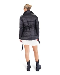 Belle & Bloom Womens Moonrise Belted Puffer Jacket