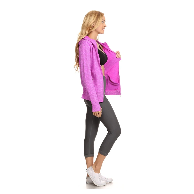 Wear Sierra Women's Seamless Full Zipper Long Sleeves Jacket