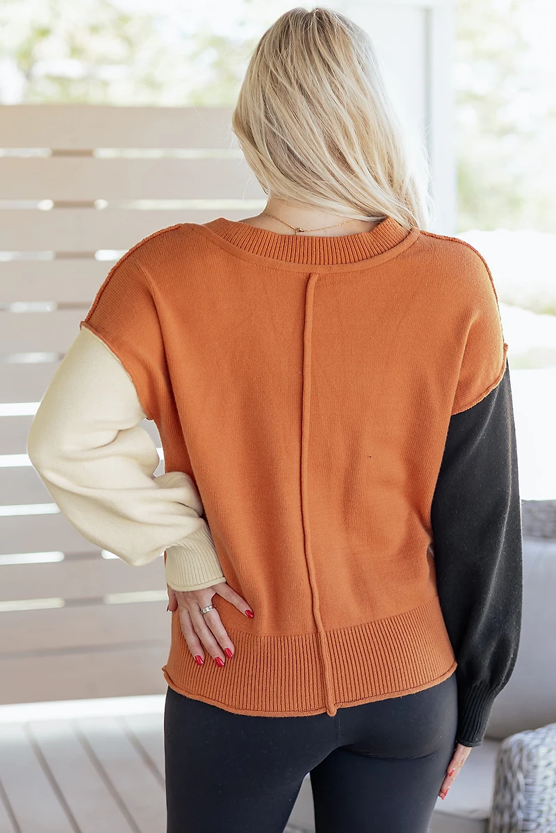 Threaded Pear Women's Abigail Edge Bubble Sleeve Sweater