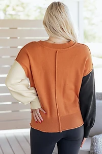 Threaded Pear Women's Abigail Edge Bubble Sleeve Sweater