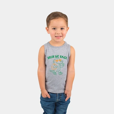 Toddler Graphic Tank - Bruh We Back Crocodile