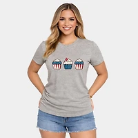 Simply Sage Market - Patriotic Cupcakes Women's Short Sleeve Graphic T-Shirt