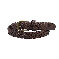 AGP PARIS Brown Round Buckle Women's Belt