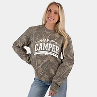 Simply Sage Market - Happy Camper Fire Women's Camo Sweatshirt