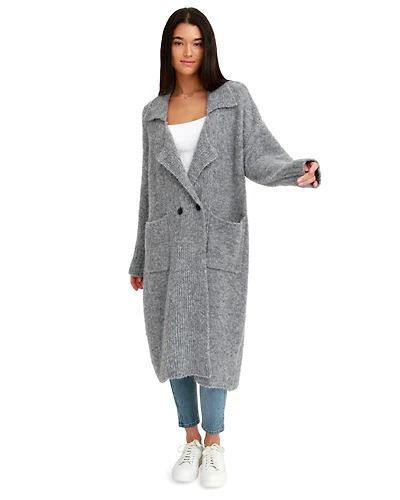 Belle & Bloom Womens Born To Run Sustainable Sweater Coat