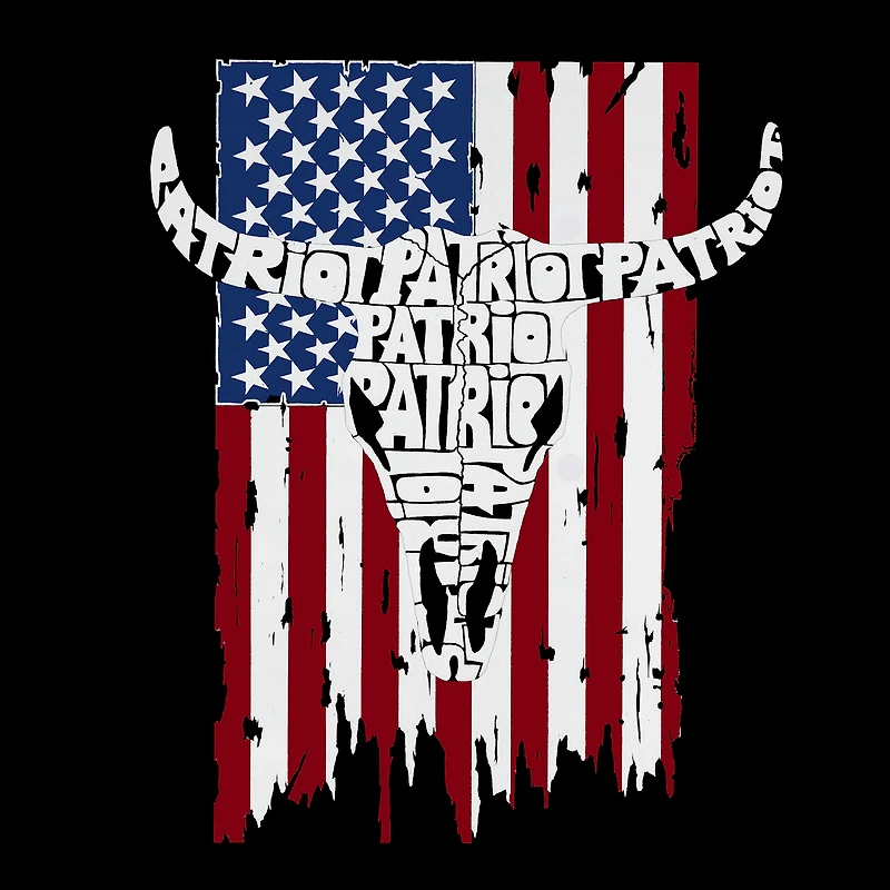 LA Pop Art Patriot Flag - Men's Word Hooded Sweatshirt