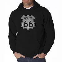 LA Pop Art Cities Along The Legendary Route 66 - Mens Word Hooded Sweatshirt