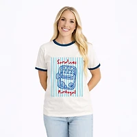 Simply Sage Market - Sardines Portugal Stripes Women's Ringer Graphic T-Shirt