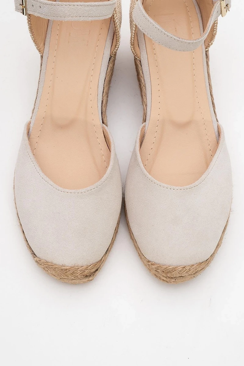 Forever & Always Womens Aldea Leather Platform Espadrille