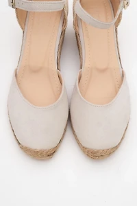 Forever & Always Womens Aldea Leather Platform Espadrille