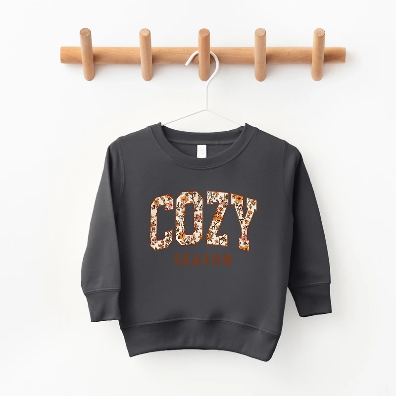 The Juniper Shop - Toddler Graphic Sweatshirt Cozy Season Floral