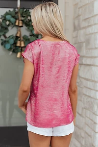 Threaded Pear Women's Alanna Metallic Cap Sleeve Top